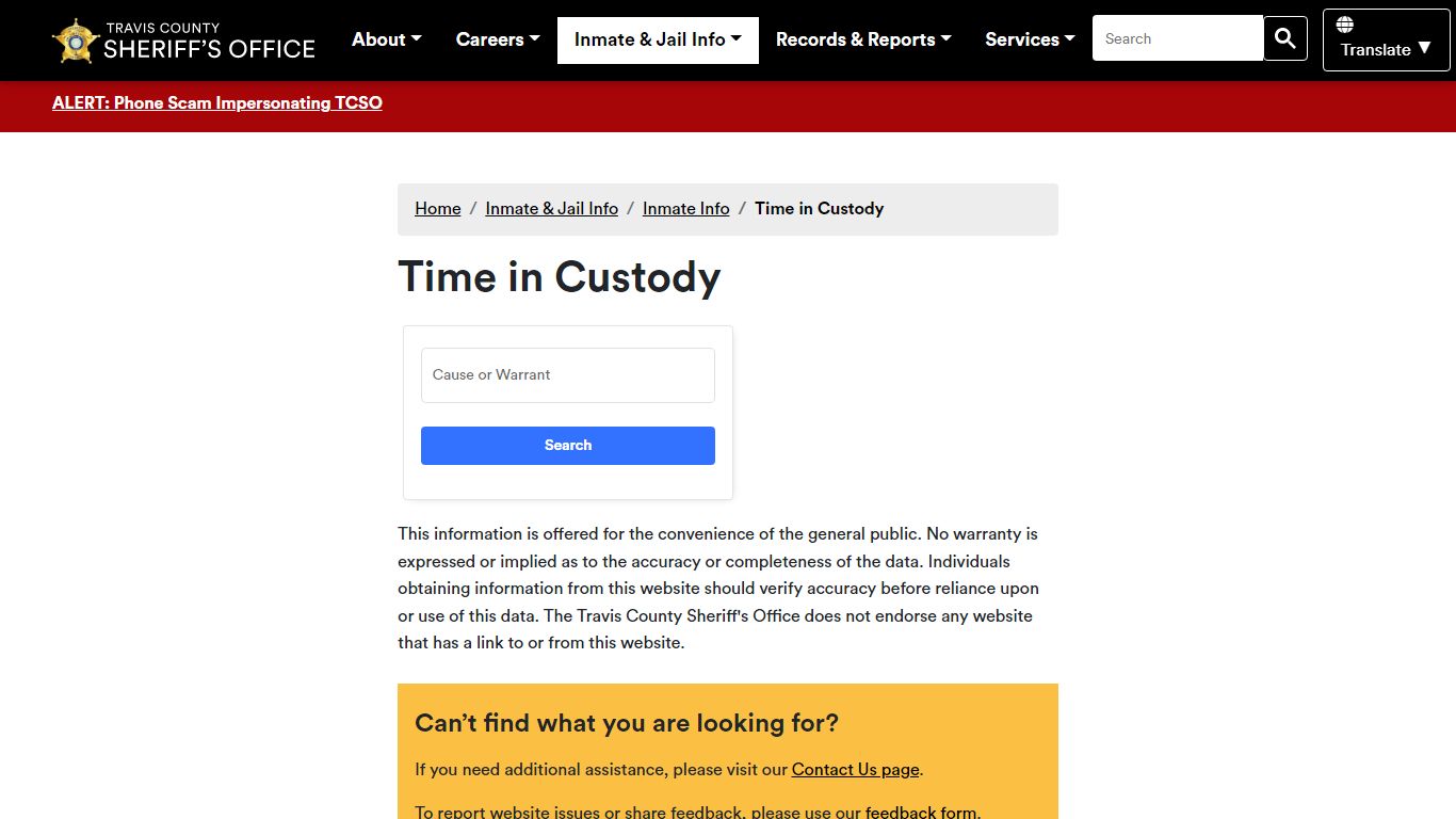 Time in Custody